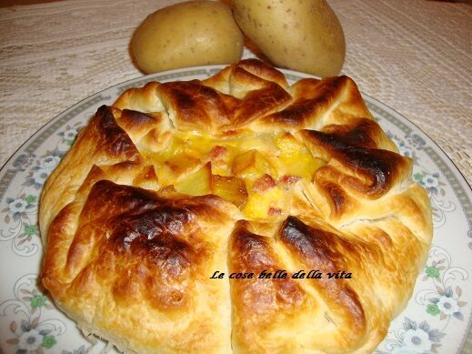 Torta salata con pancetta e patate