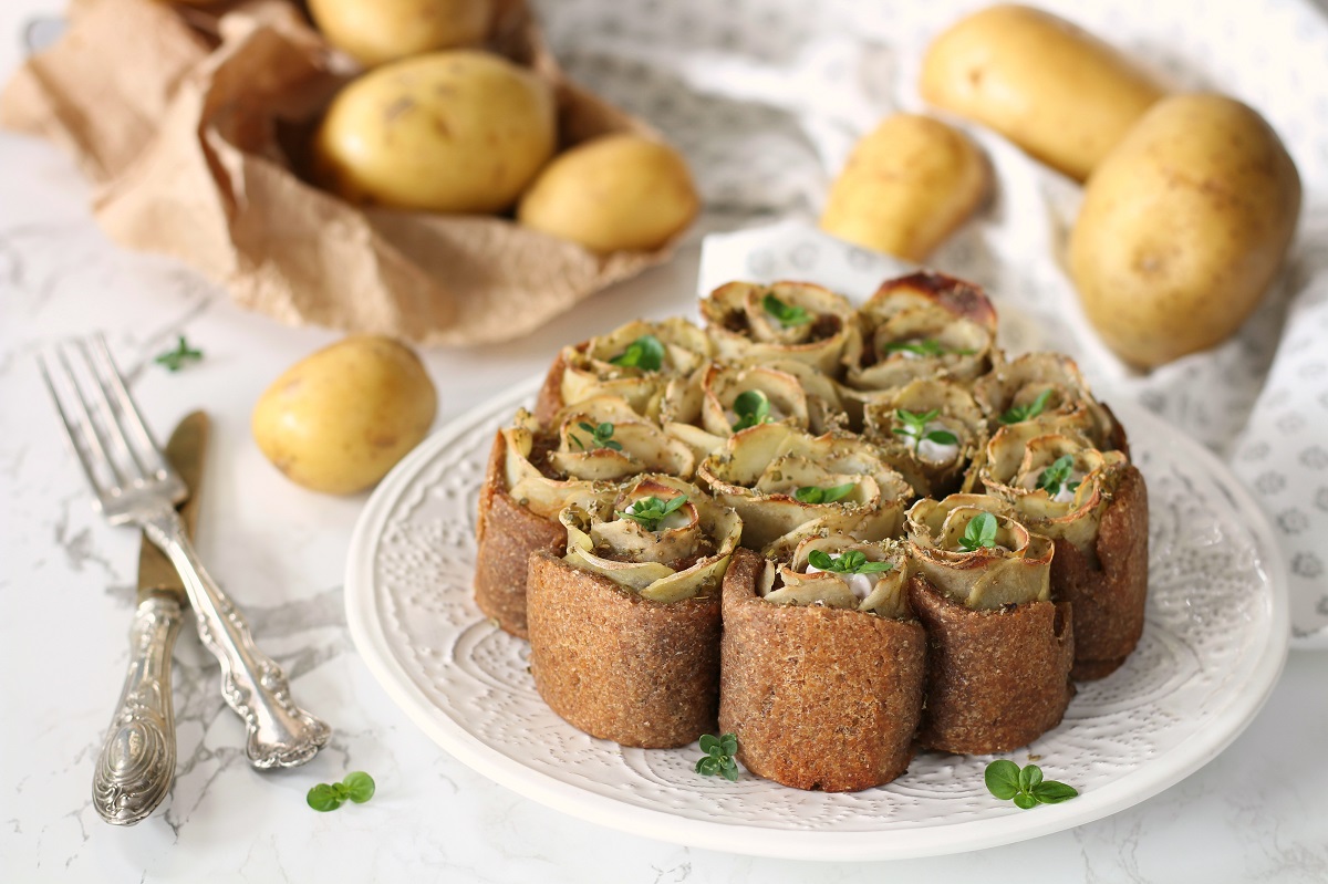 Torta salata con patate e senape di dijon