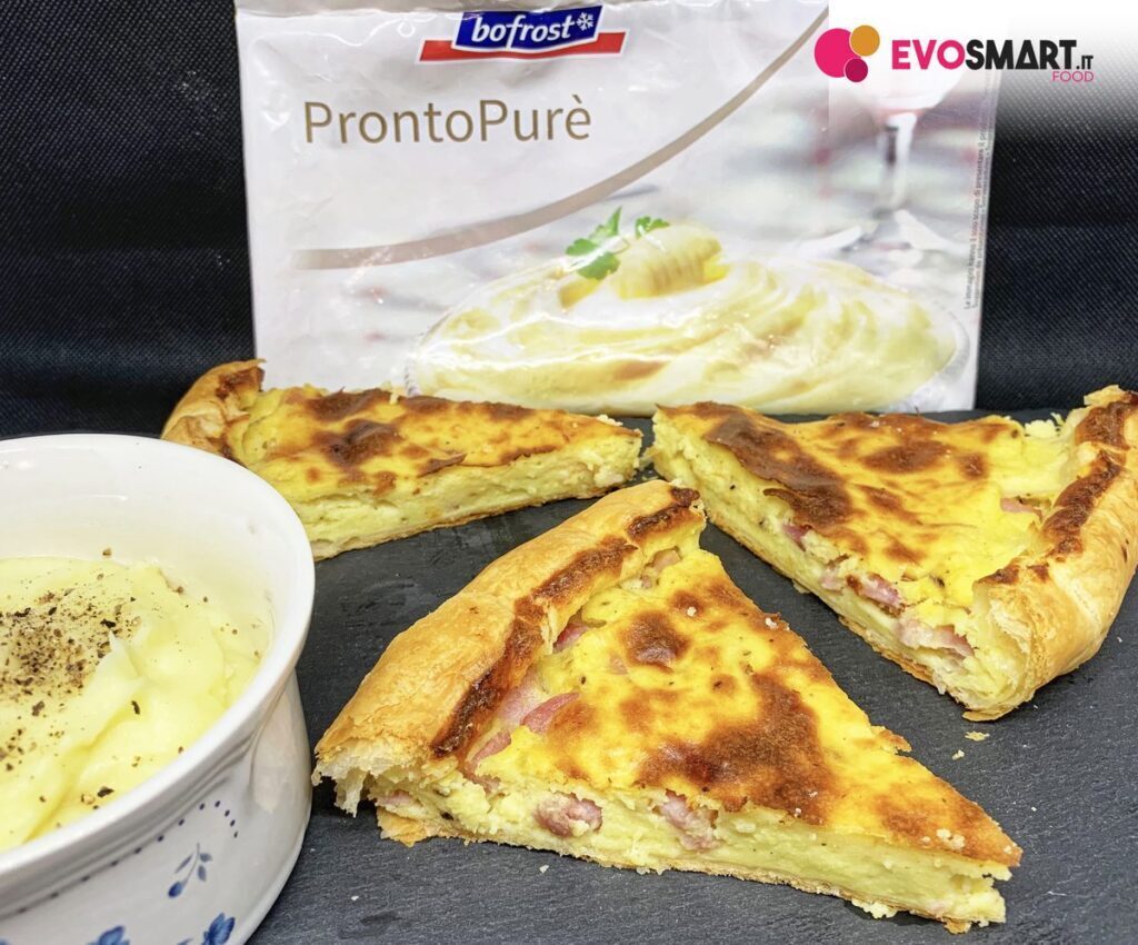 Torta salata con purè Bofrost* e pancetta