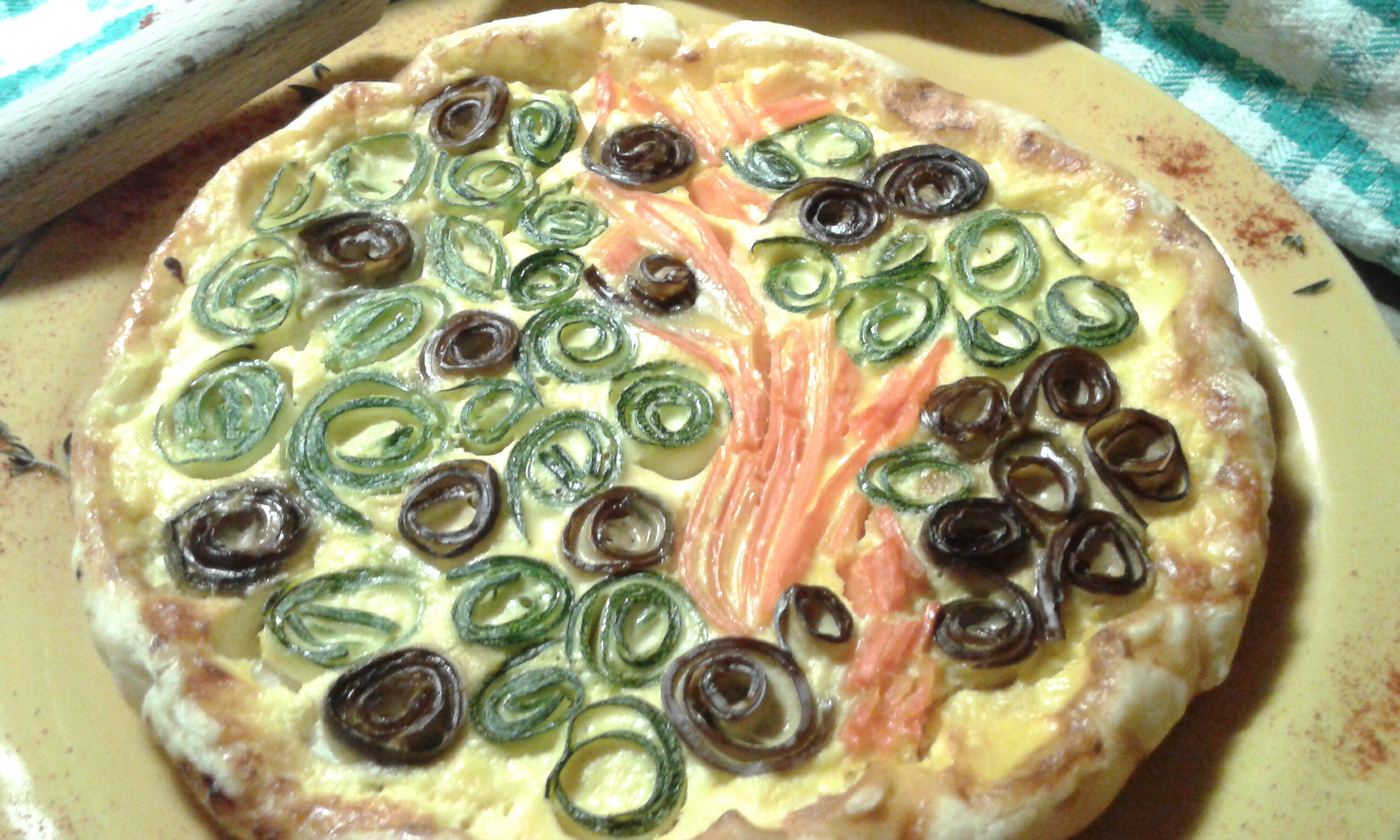 Torta salata con verdure arrotolate