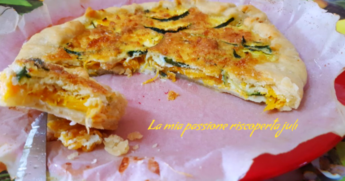 Torta salata con zucca e zucchina