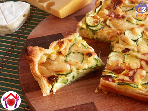 Torta salata con zucchine e formaggi