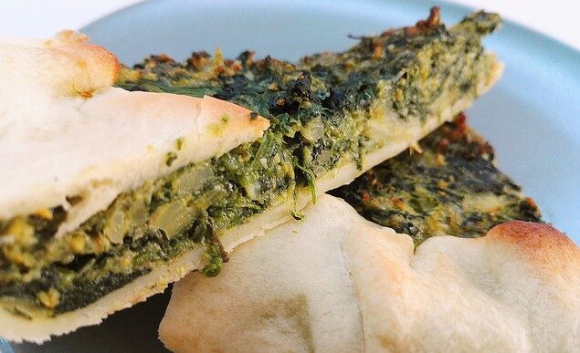Torta salata di broccoli e spinaci