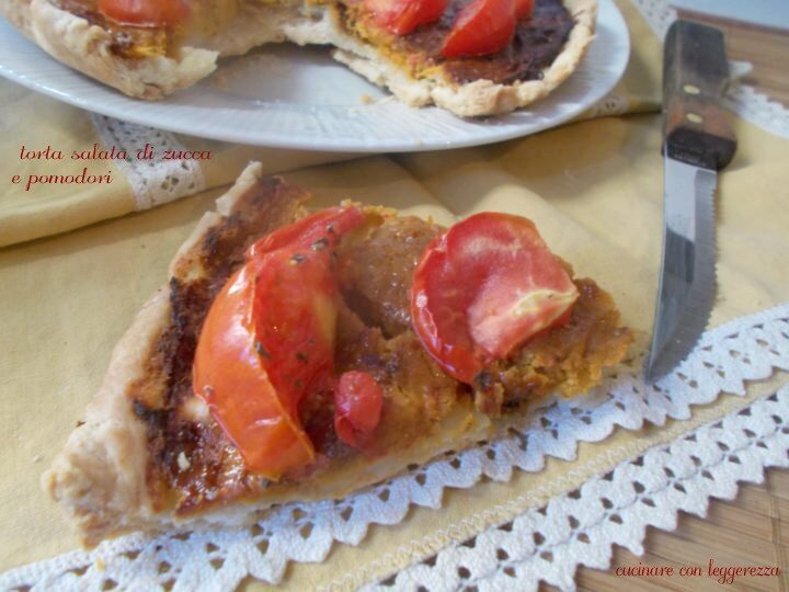 Torta salata di zucca e pomodori