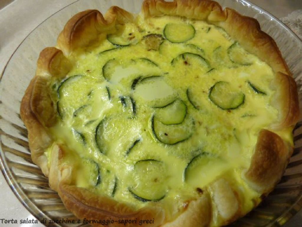 Torta salata di zucchine e formaggio