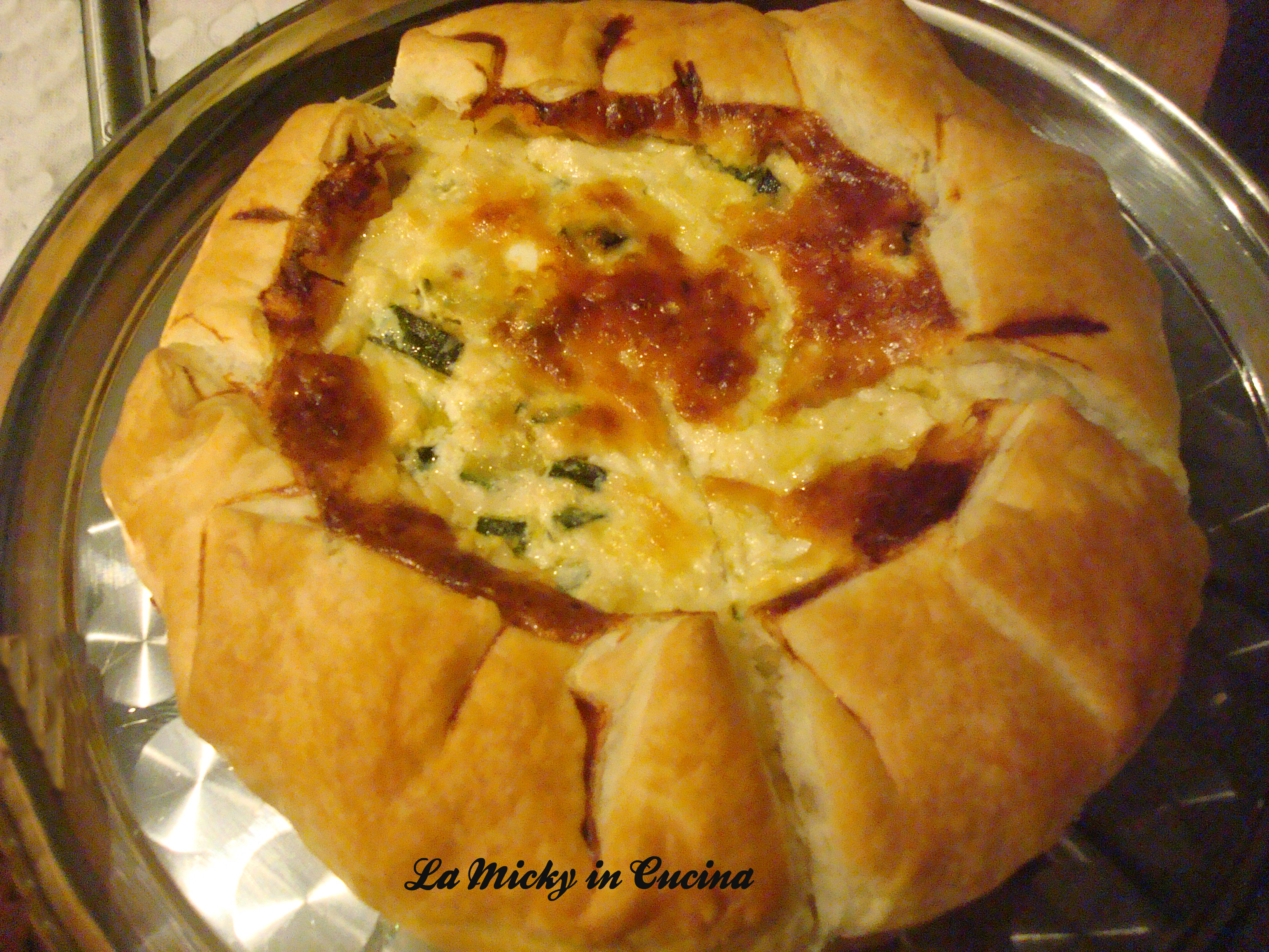 Torta salata di zucchine e pancetta
