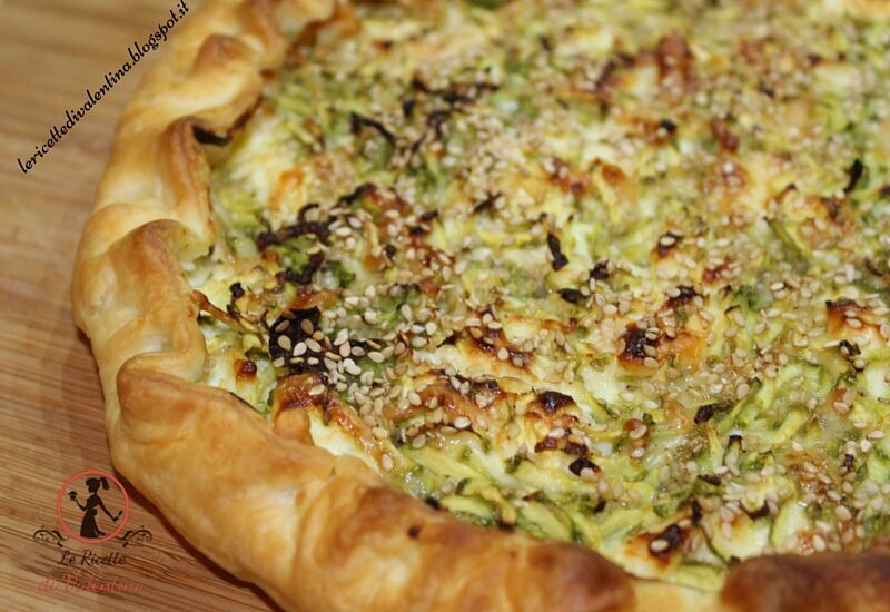 Torta salata di zucchine e squacquerone