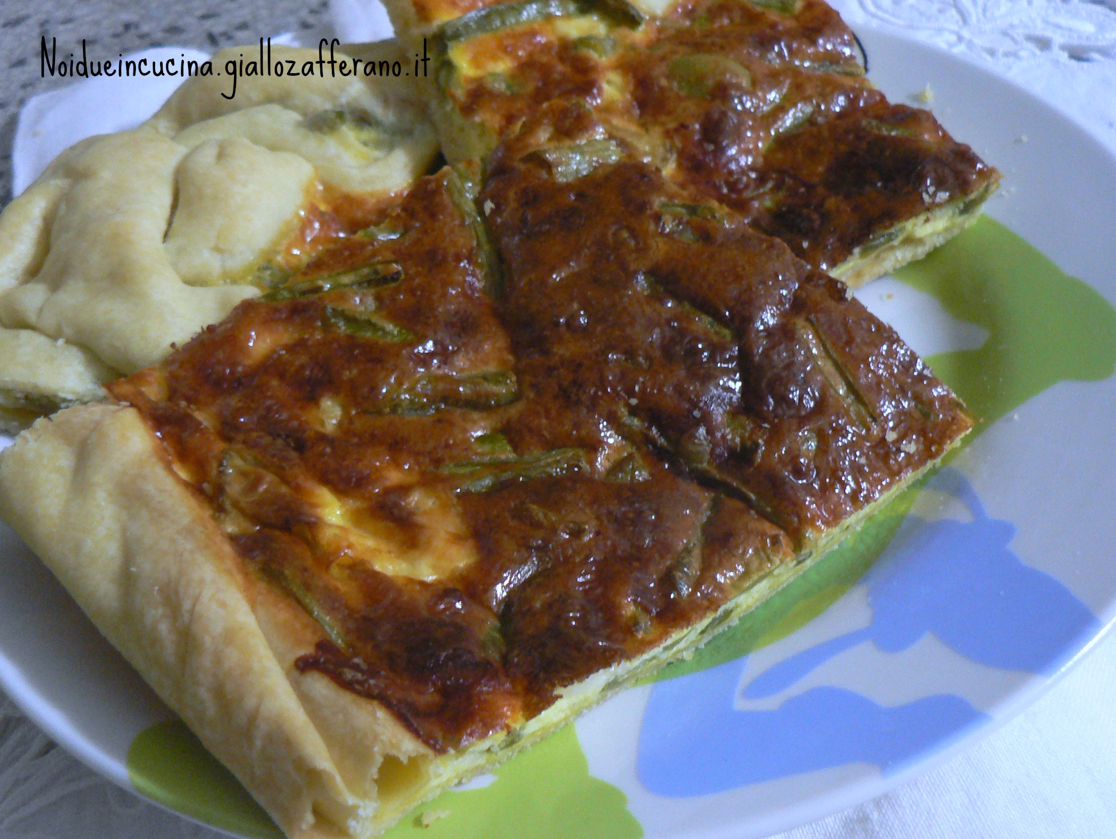 Torta salata fagiolini e crescenza