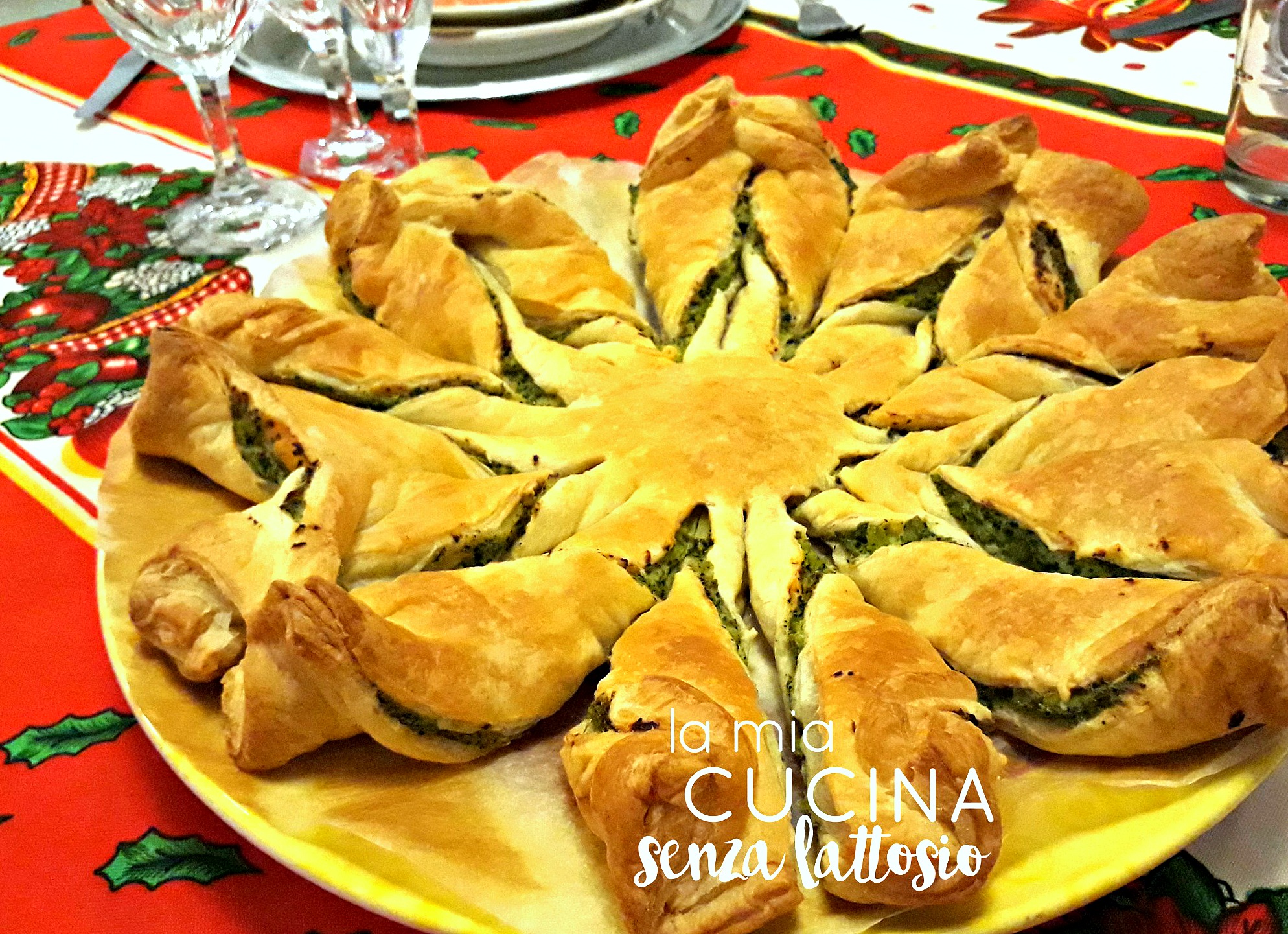 Torta salata girasole – broccoli e ricotta senza lattosio