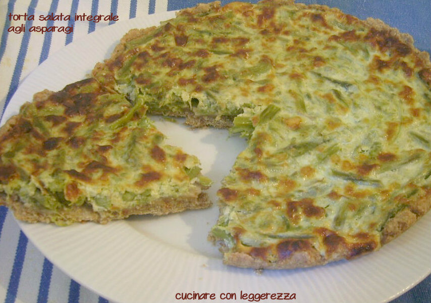 Torta salata integrale agli asparagi
