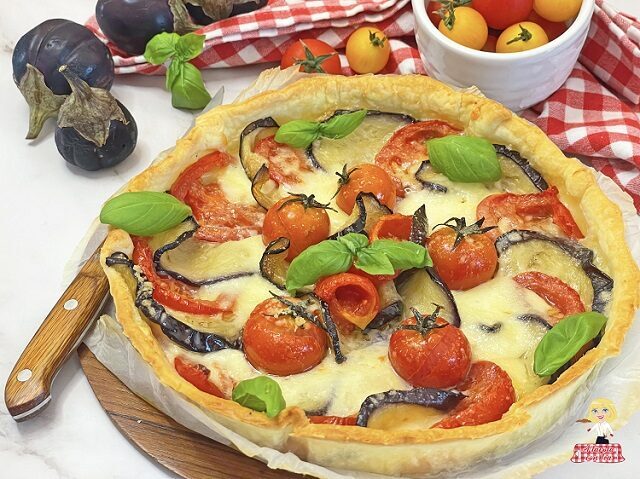 Torta salata melanzane