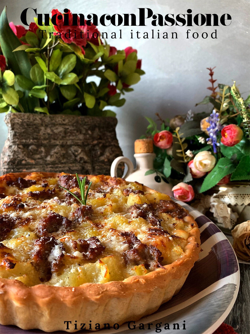 Torta salata patate e salsiccia