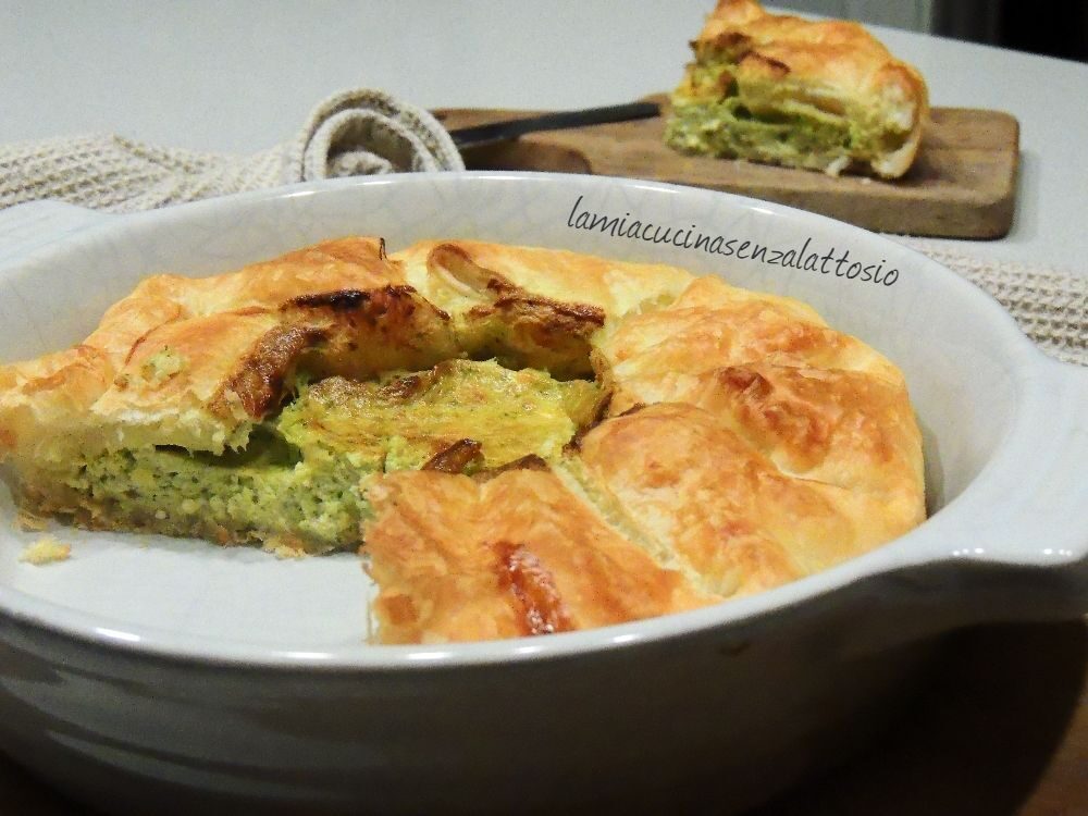 Torta salata pesto e formaggi – ricetta veloce senza lattosio