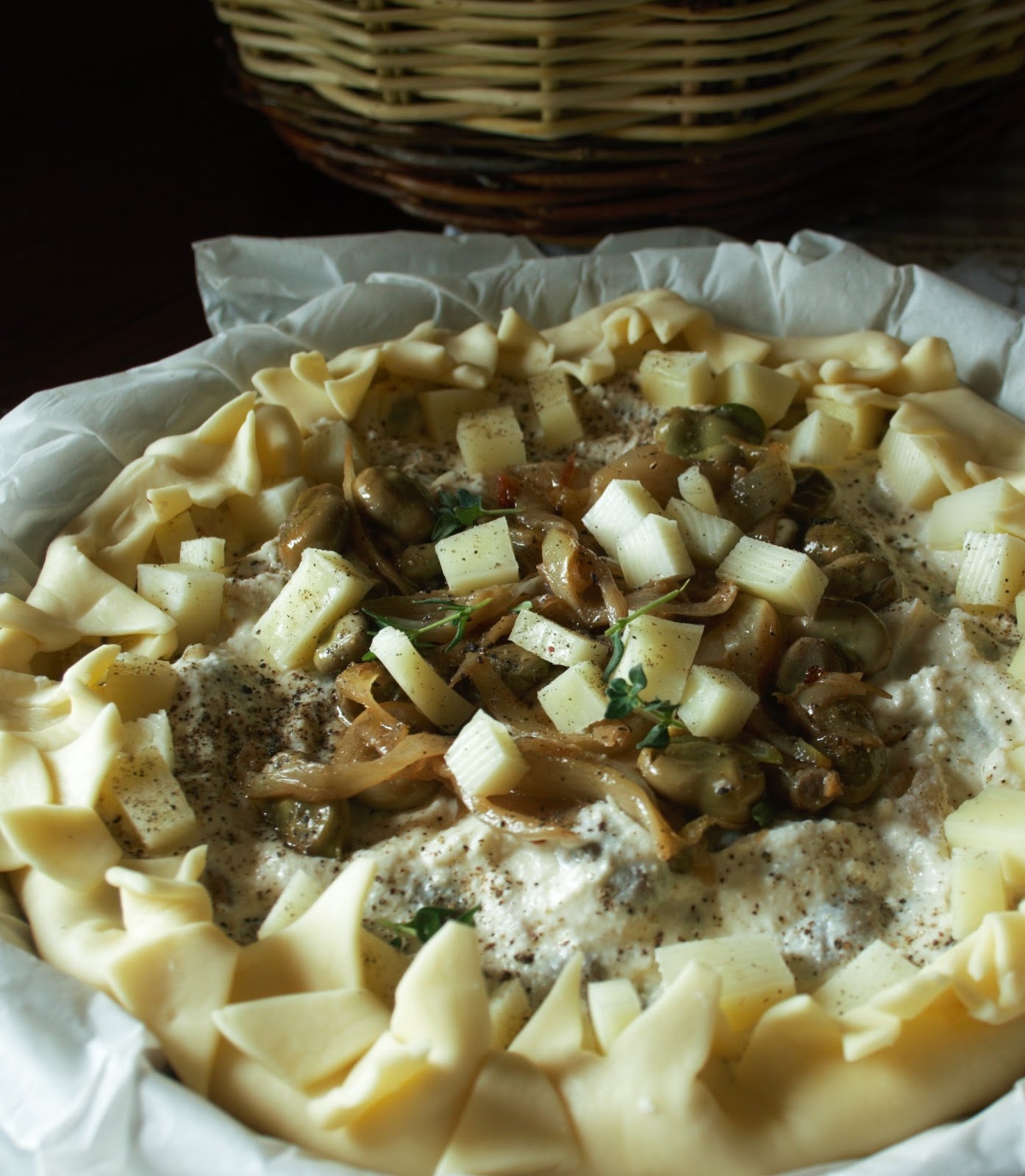 Torta salata ricotta e fave
