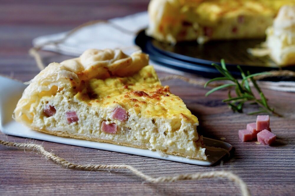 Torta salata ricotta e prosciutto