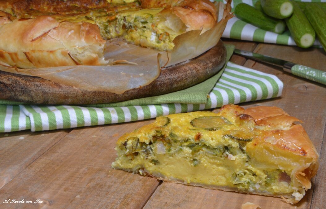 Torta salata rustica di zucchine