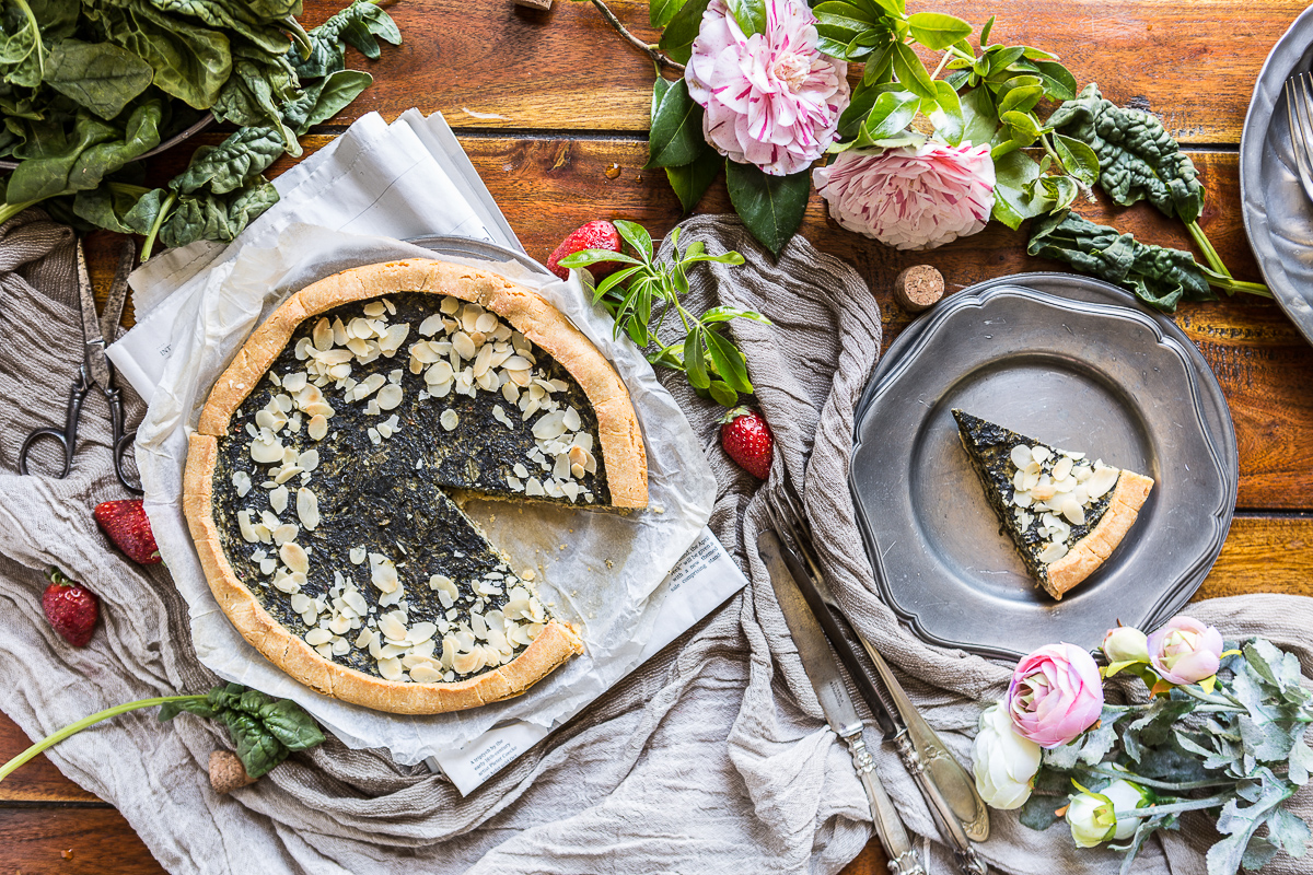 Torta salata spinaci e tofu  (vegan senza glutine)