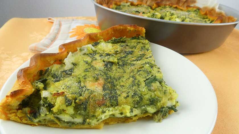 Torta salata vegetariana con bietole e patate