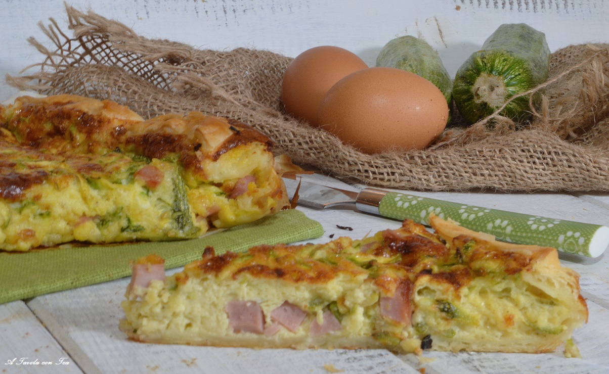 Torta salata zucchine e prosciutto