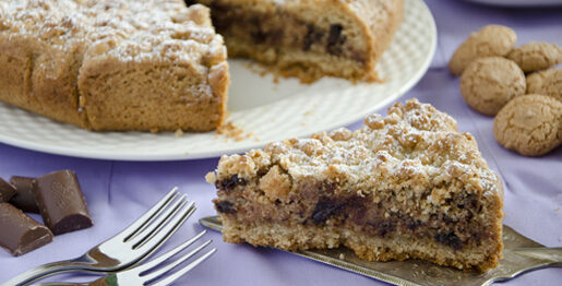 Torta sbriciolata di ricotta e cioccolato