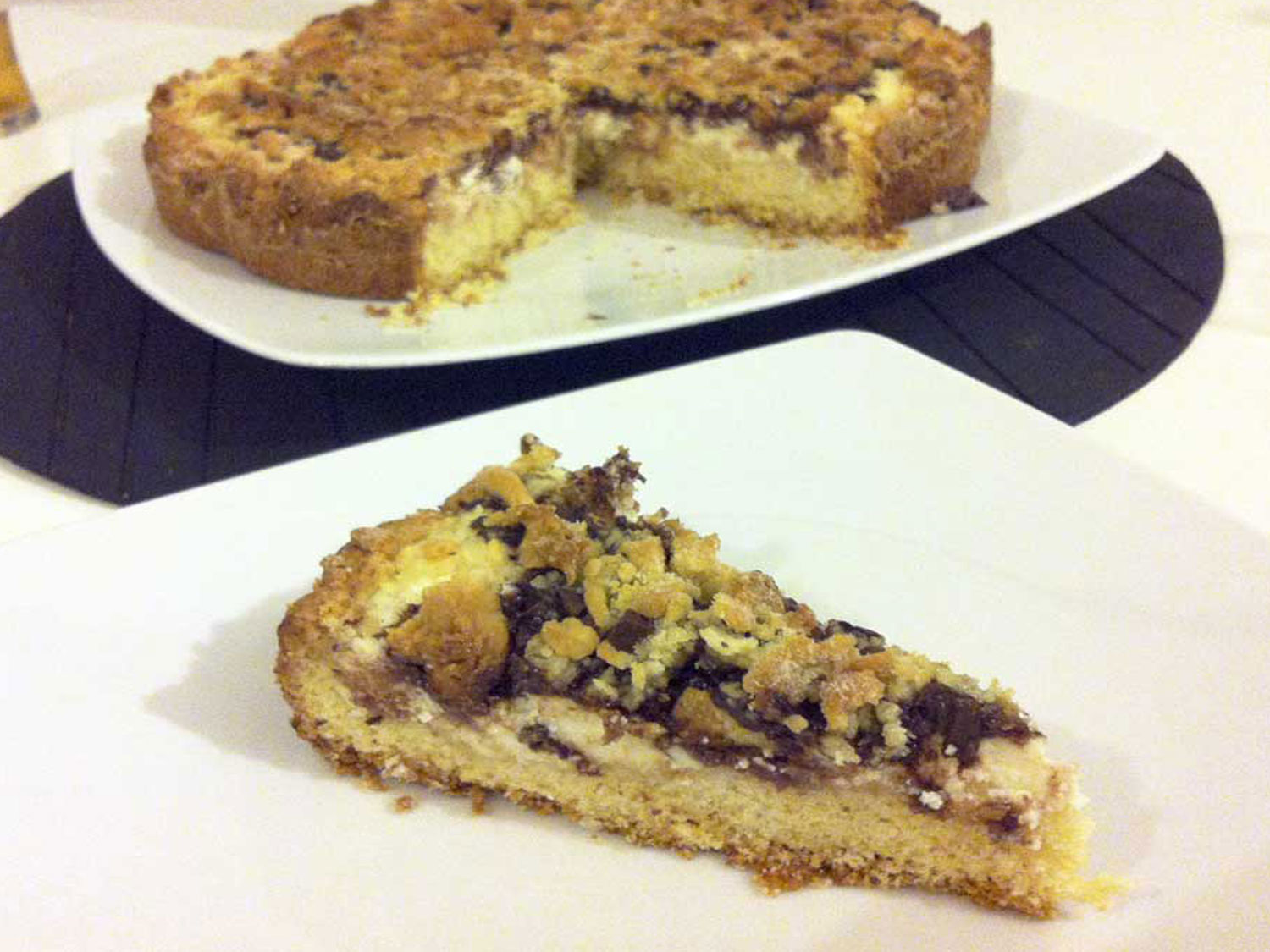 Torta sbriciolata ricotta e cioccolato