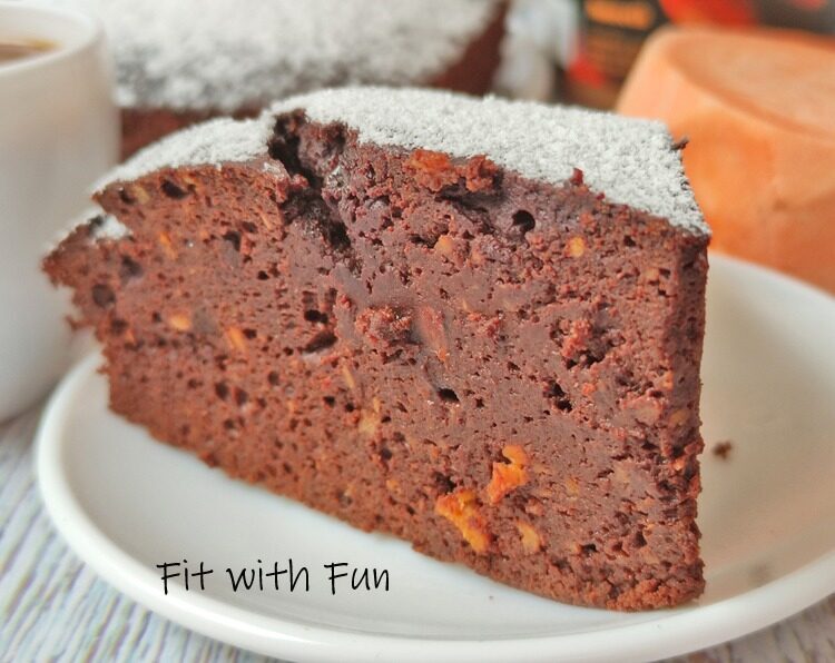 Torta senza farina patata dolce e cacao 5 ingredienti proteica