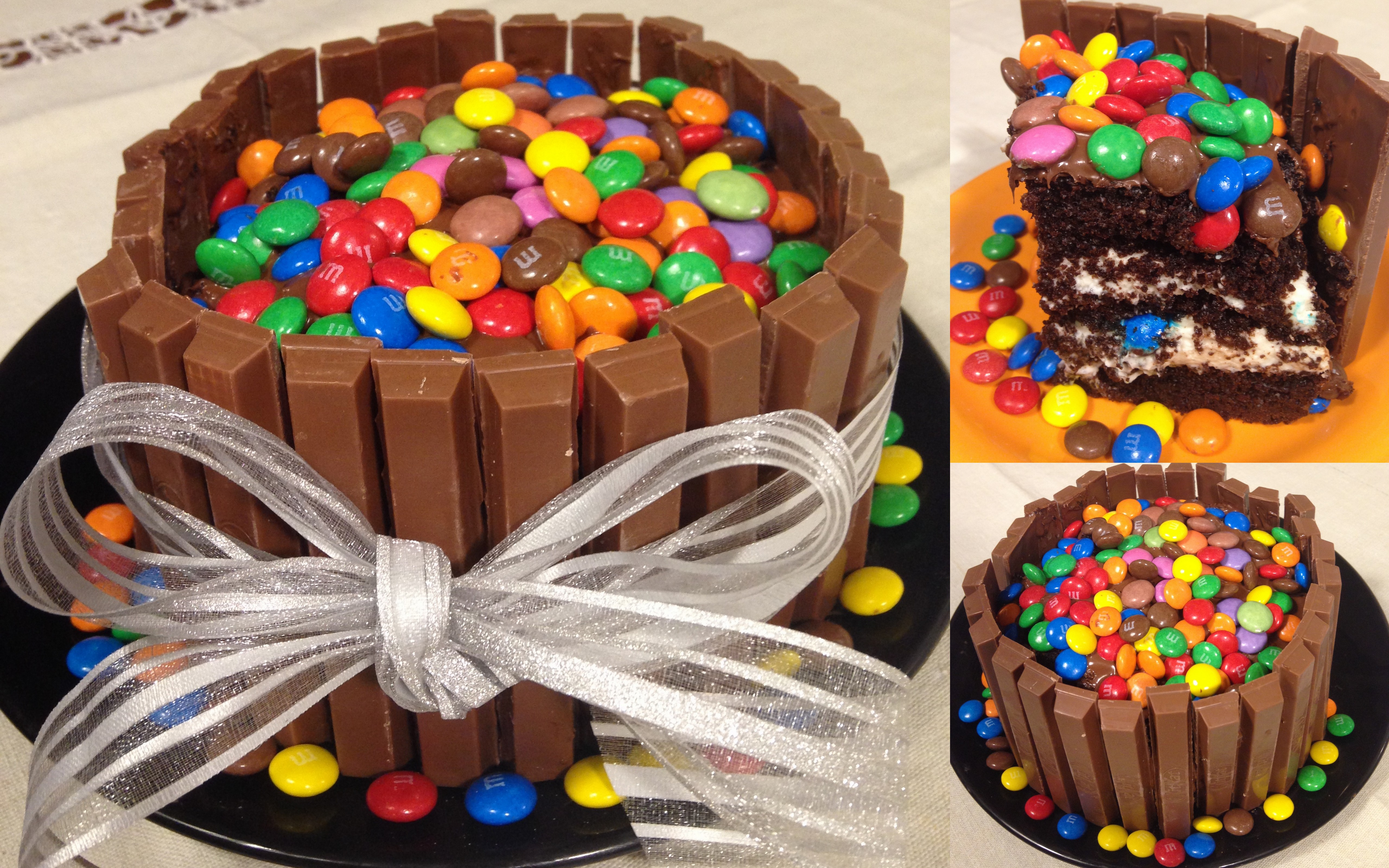 Torta Smarties e Kit Kat