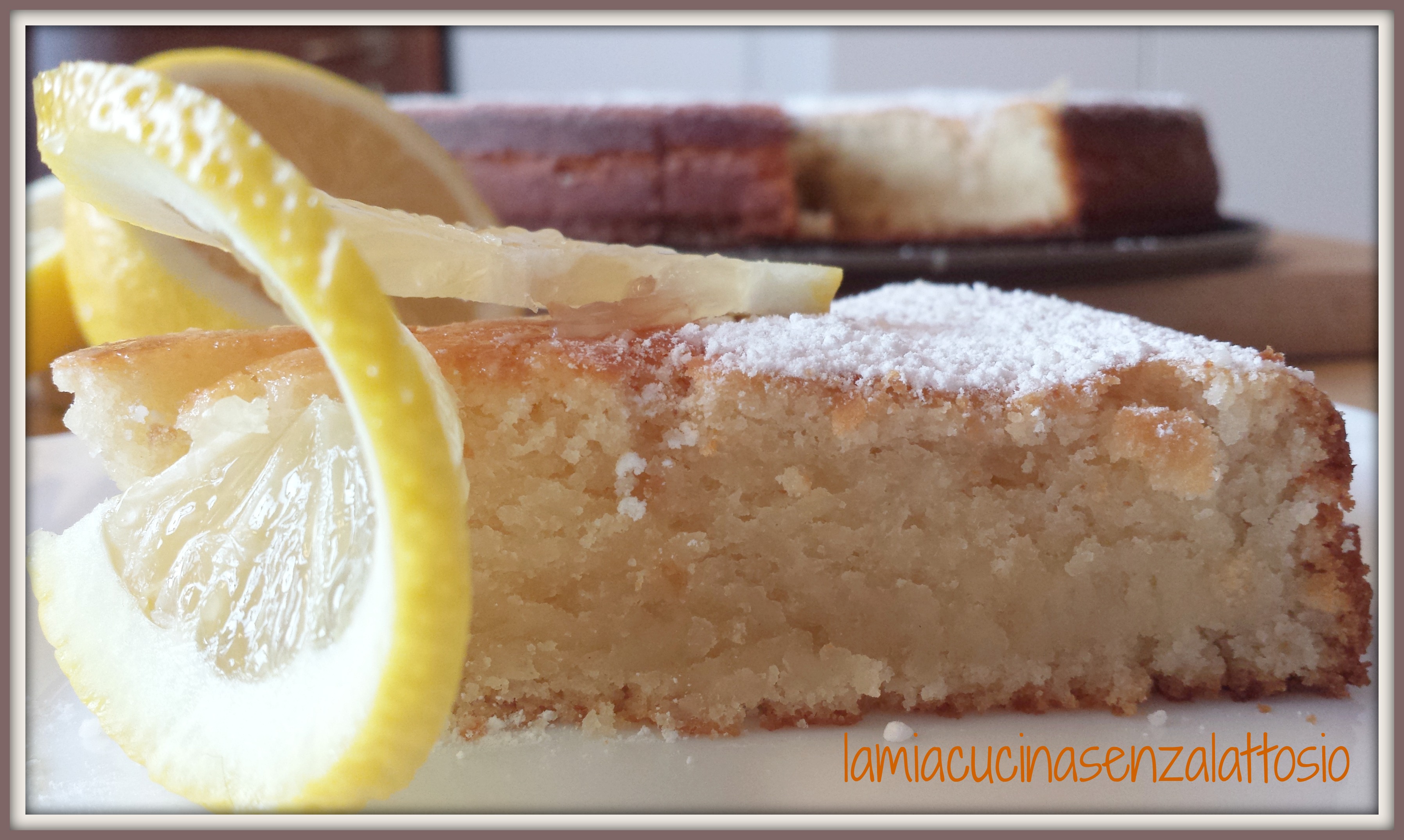 Torta soffice al limone senza uova e senza lattosio