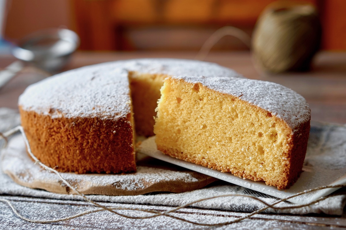 Torta soffice con farina di mais