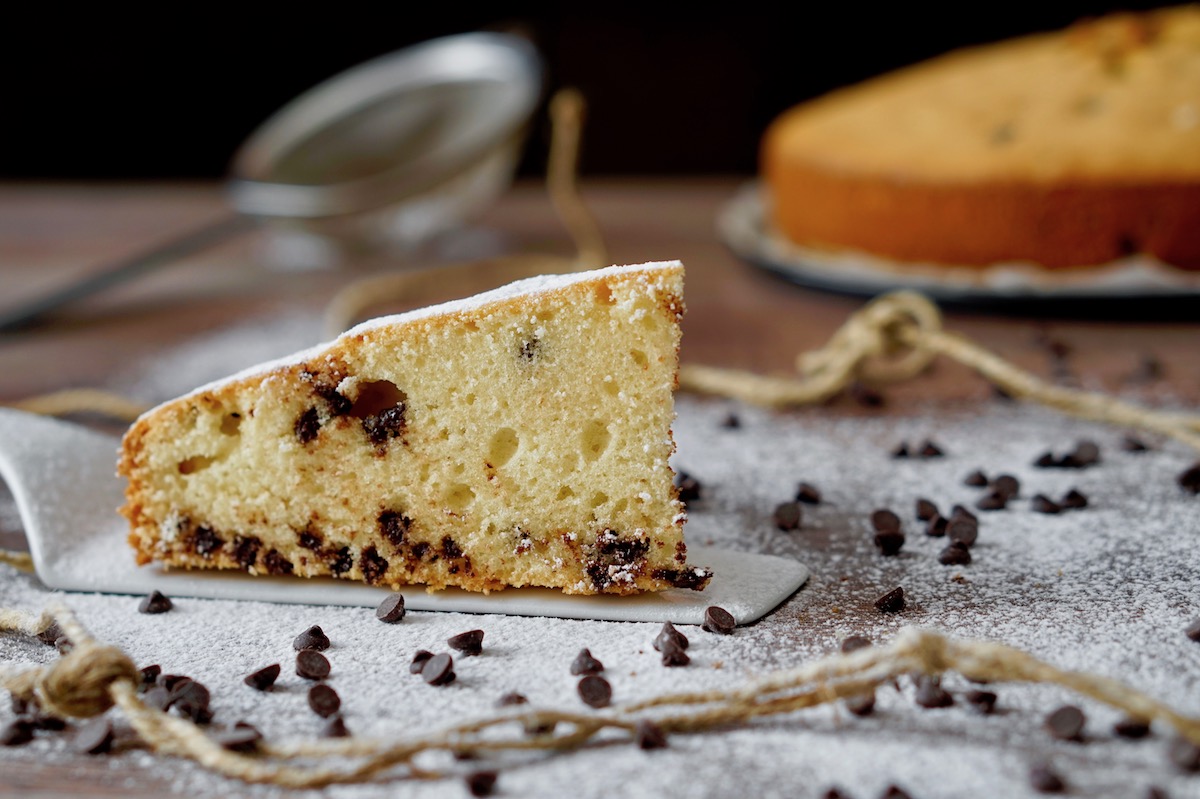 Torta soffice con gocce di cioccolato