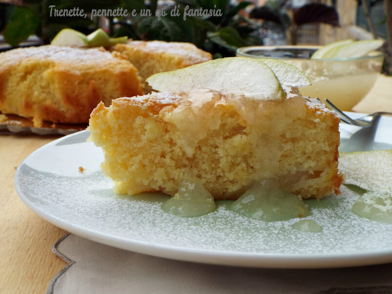 Torta soffice panna e pere