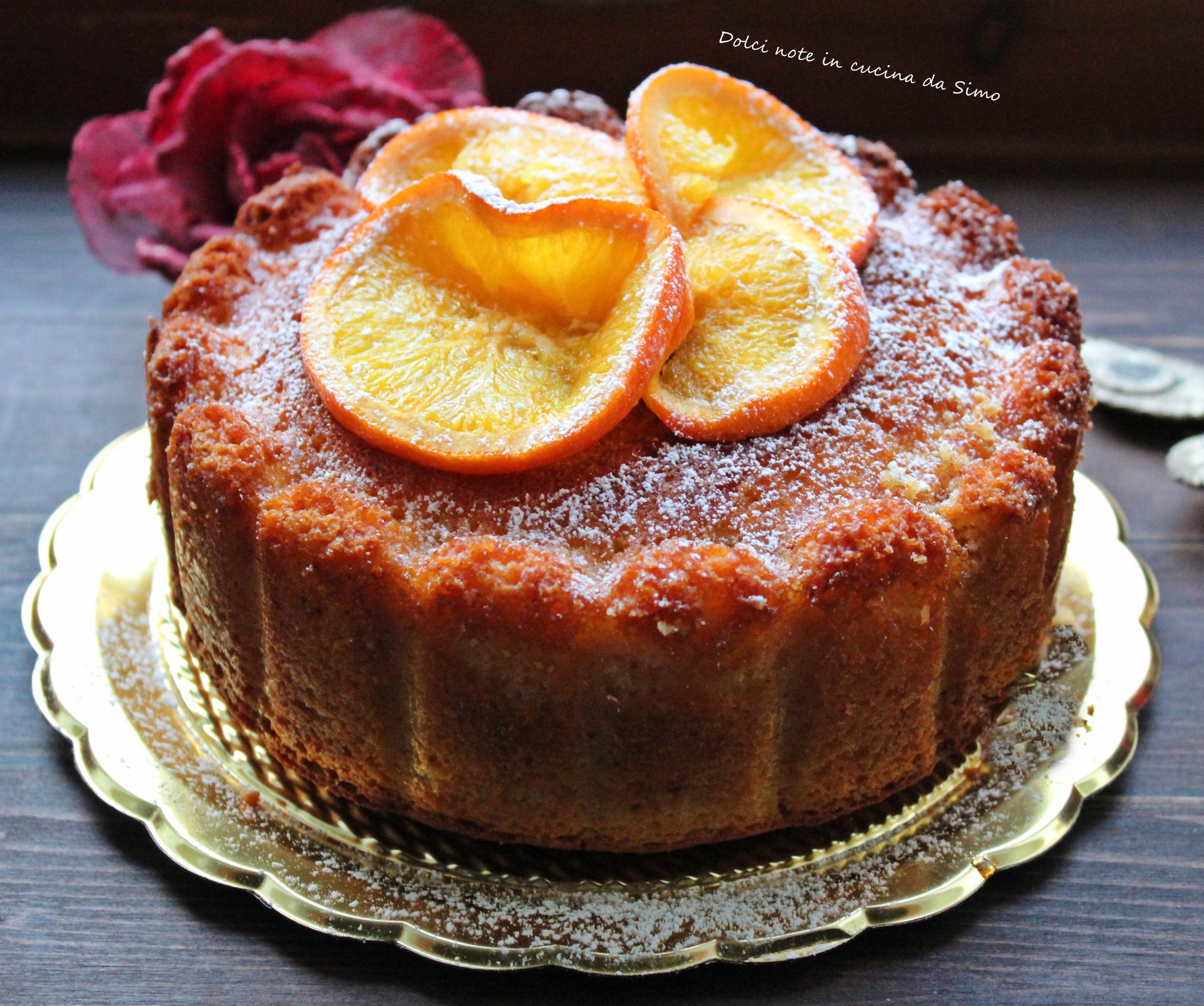 Torta sofficissima con arance caramellate
