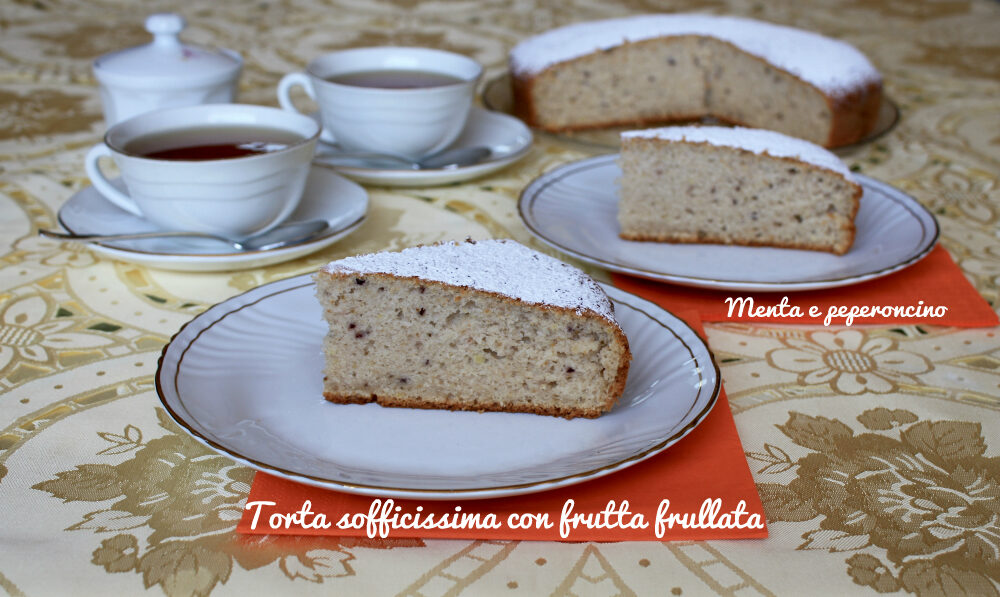 Torta sofficissima con frutta frullata