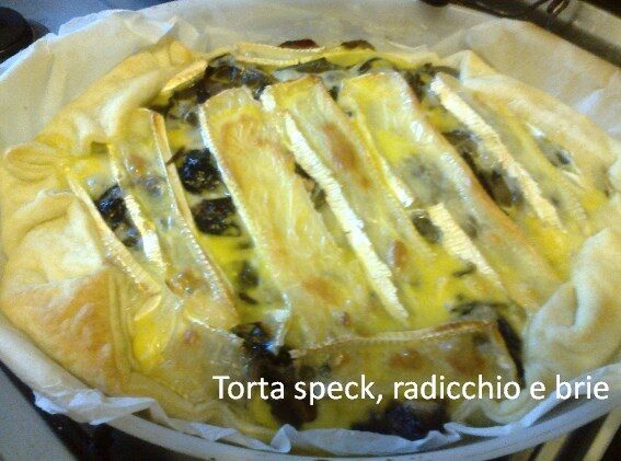 Torta speck, radicchio, brie