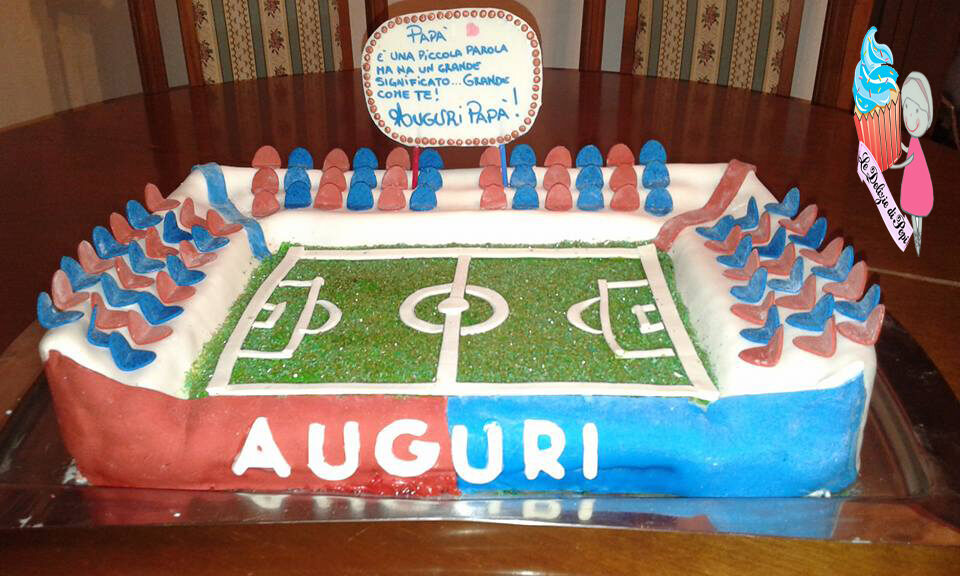 Torta stadio in pasta di zucchero