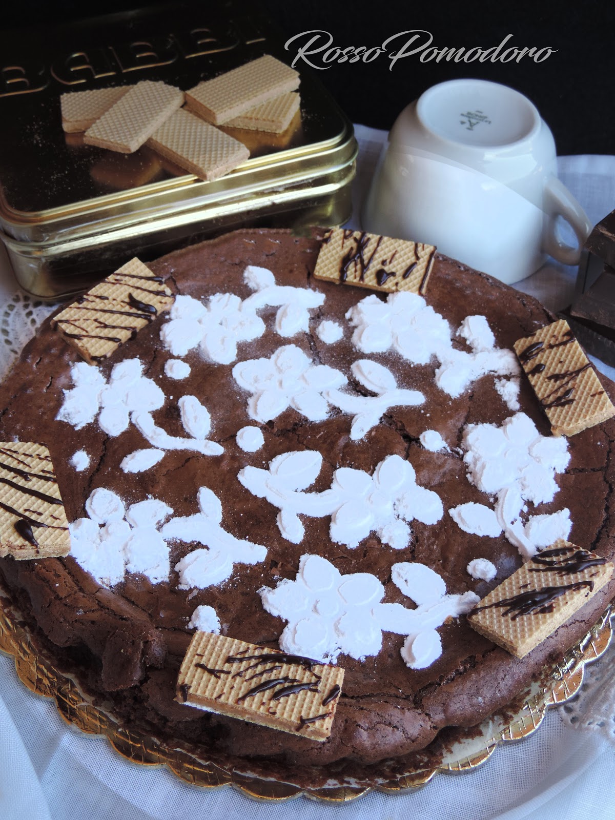 Torta tenerina e waferini
