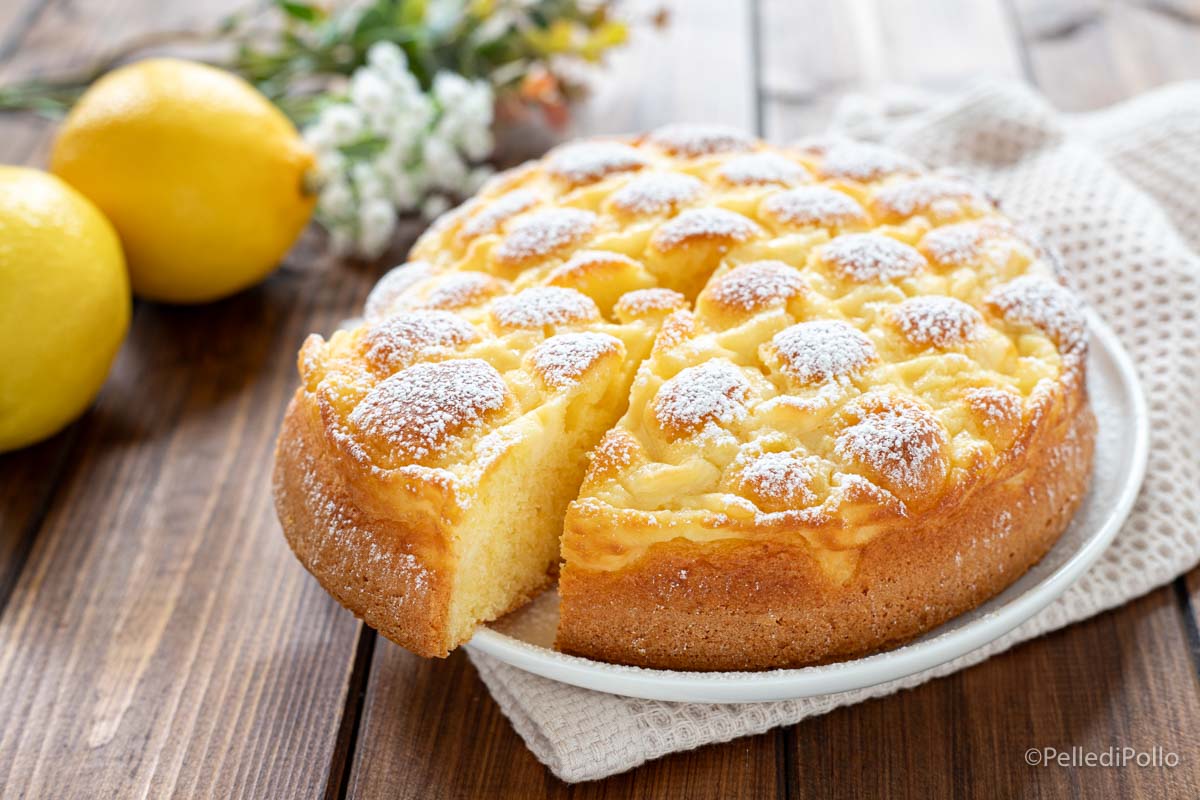 Torta trapunta con crema al limone