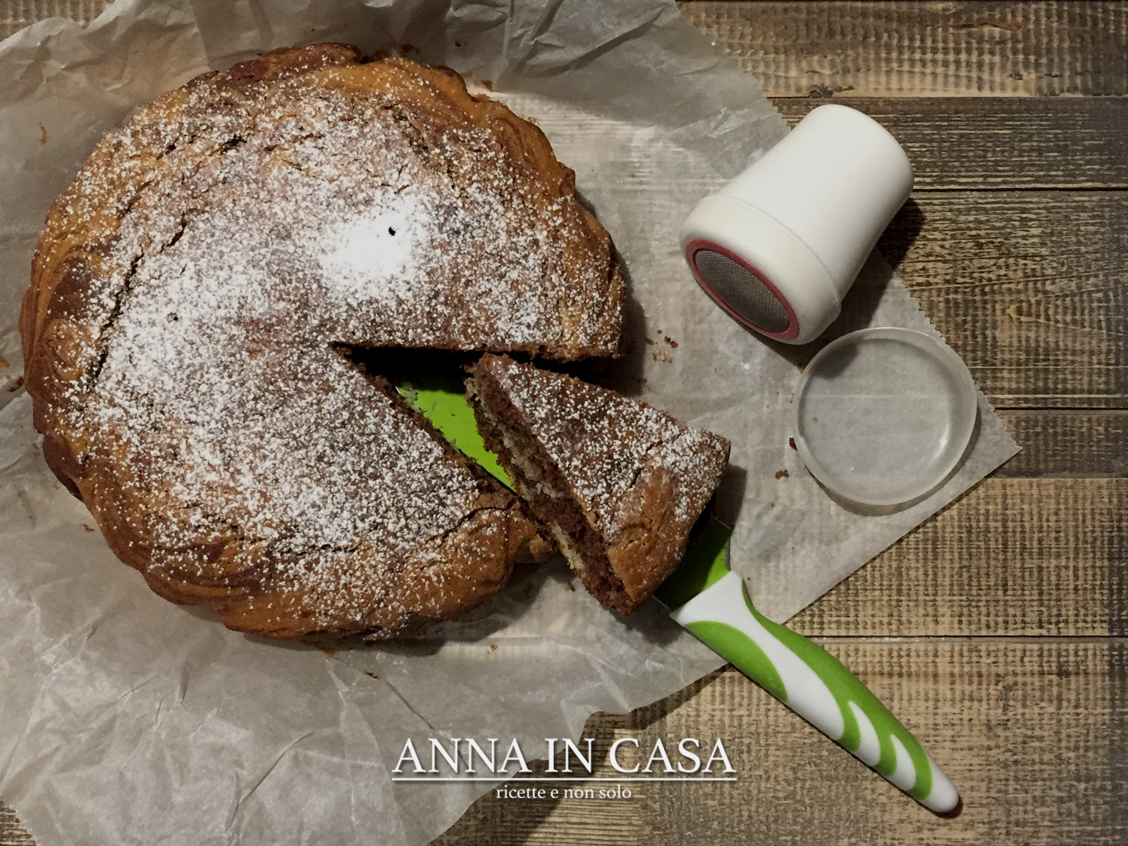 Torta vaniglia e cacao senza burro