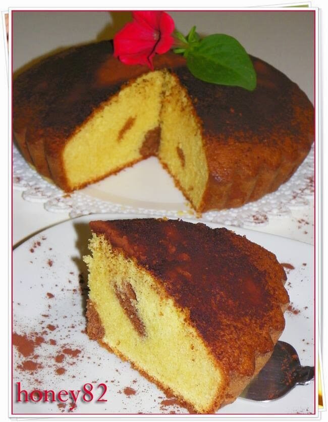 Torta variegata al cacao