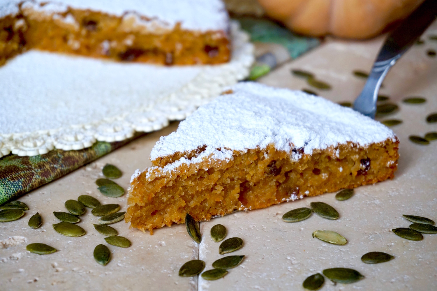 Torta vegana alla zucca
