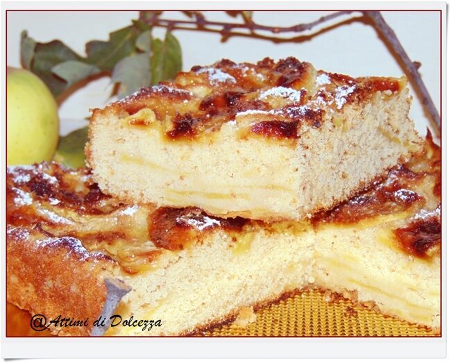 Torta veloce di mele e amaretti senza uova