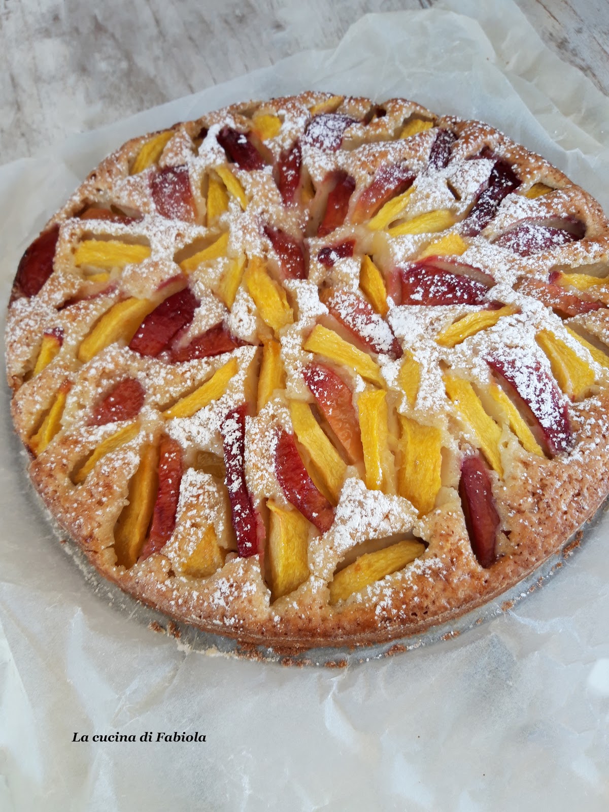 Torta veloce di pesche