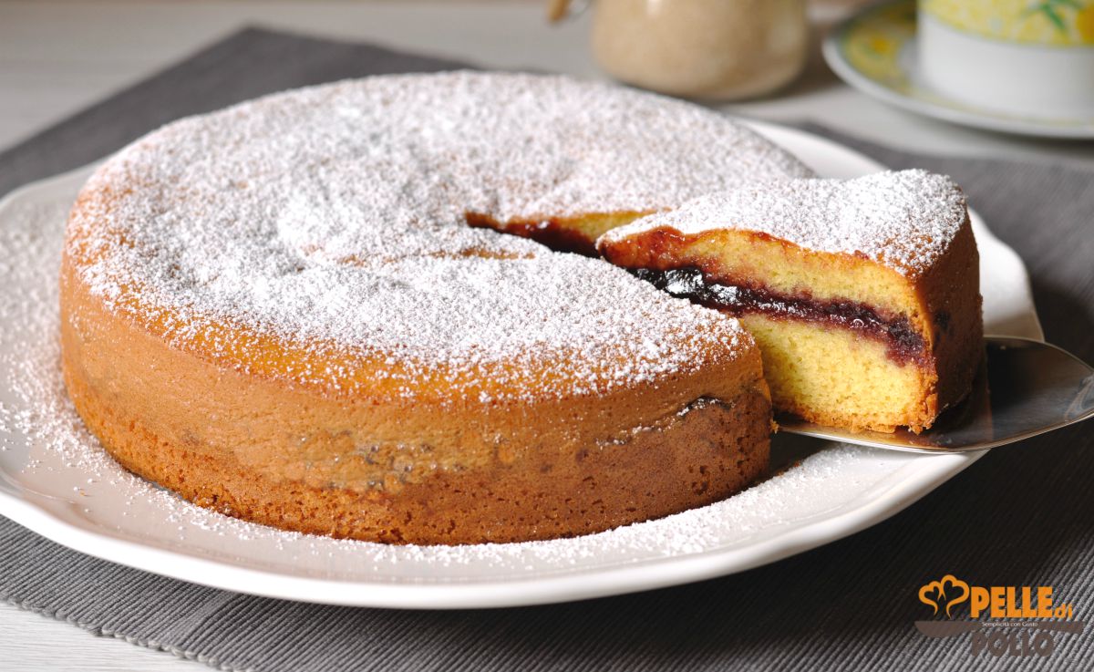 Torta versata alla marmellata