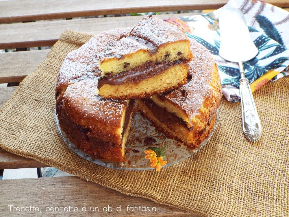 Torta versata con nutella