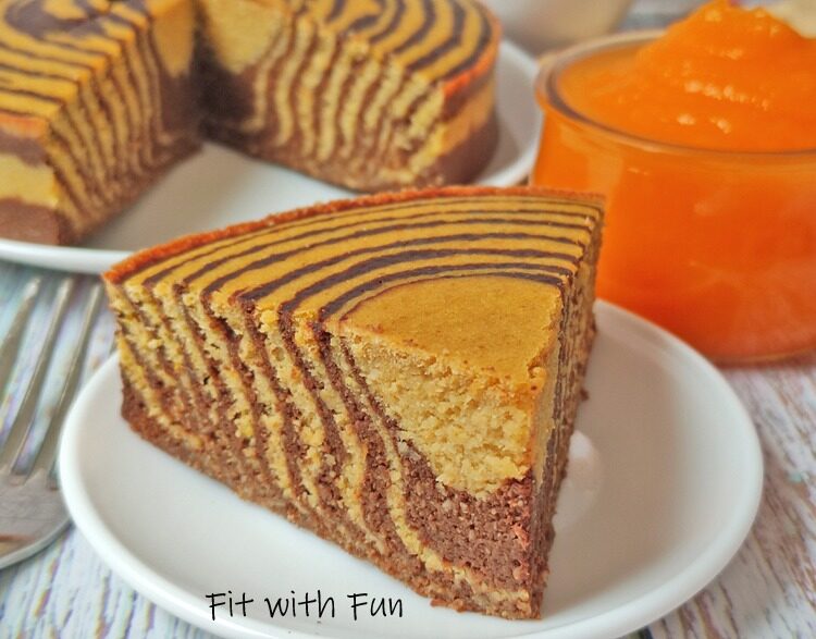 Torta Zebrata Zucca e Cacao 5 Ingredienti 100 Calorie Proteica