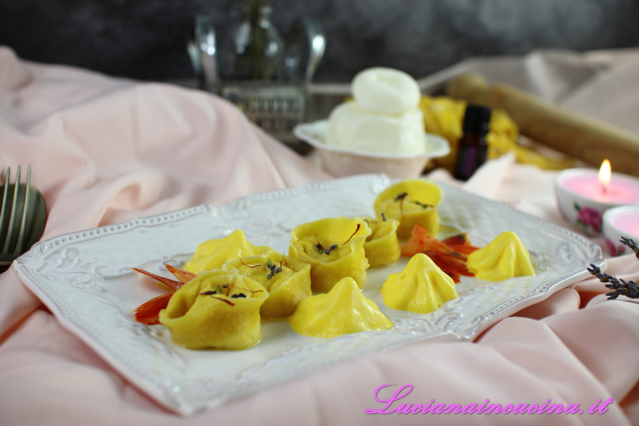 Tortelli ai gamberi e burrata