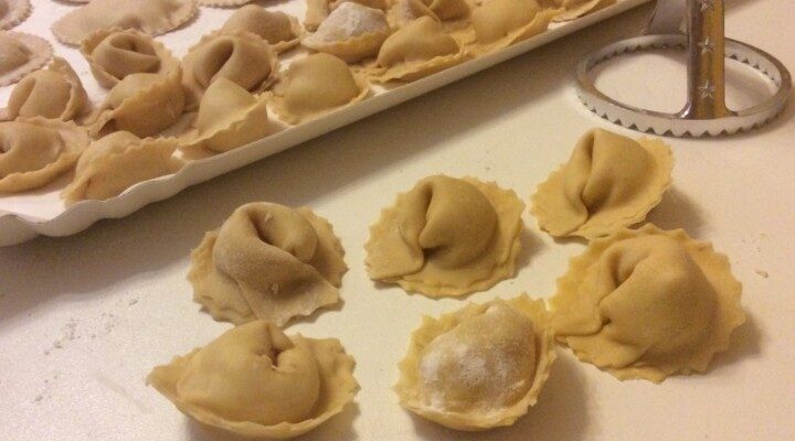 Tortelloni ripieni di gorgonzola e pere