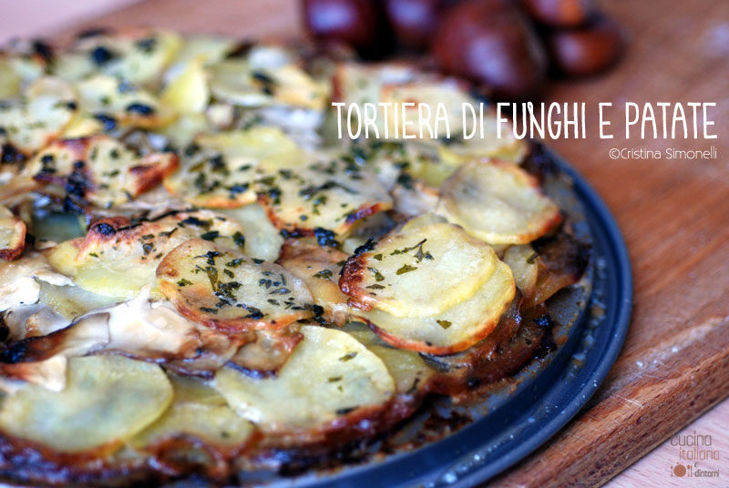 Tortiera di funghi porcini e patate