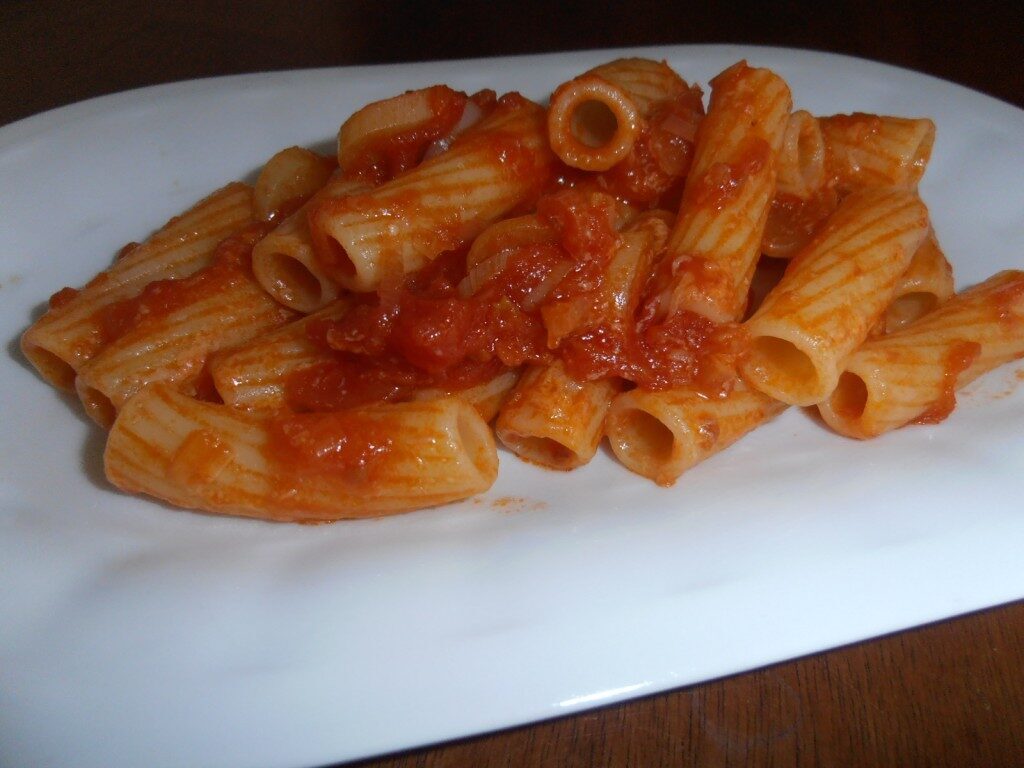 Tortiglioni al sugo di porro