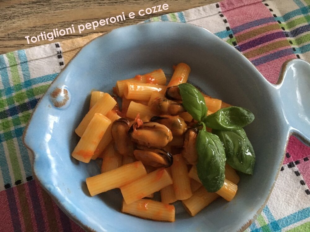 Tortiglioni peperoni e cozze